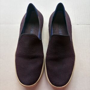 Rothy's The Original Slip On Sneaker Womens 9 Berry Purple Textile Flat Shoes